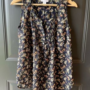 Floral maternity tank blouse